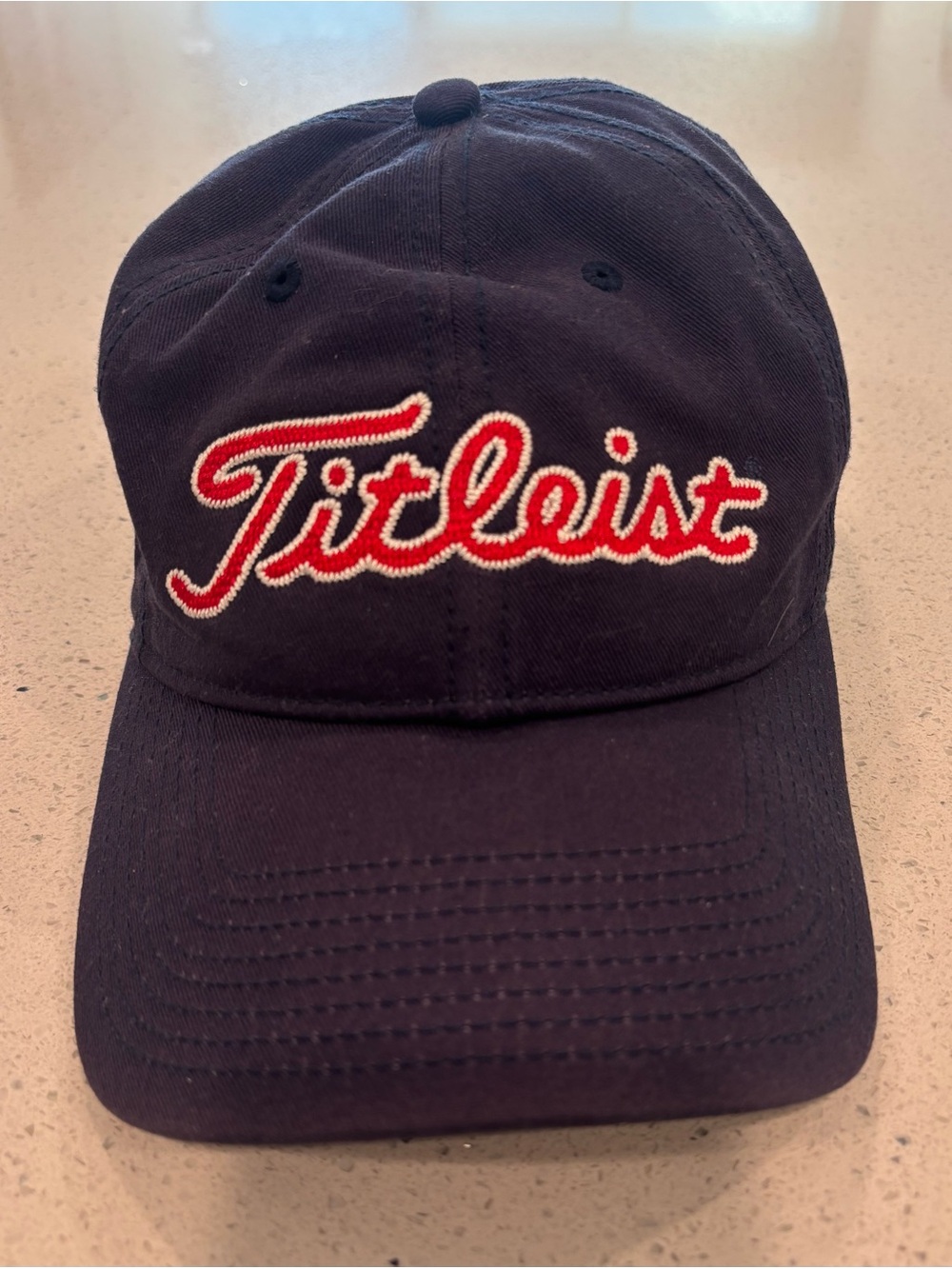 Titleist Adult Navy Cap with Red Script Embroidery One Size Fits Most